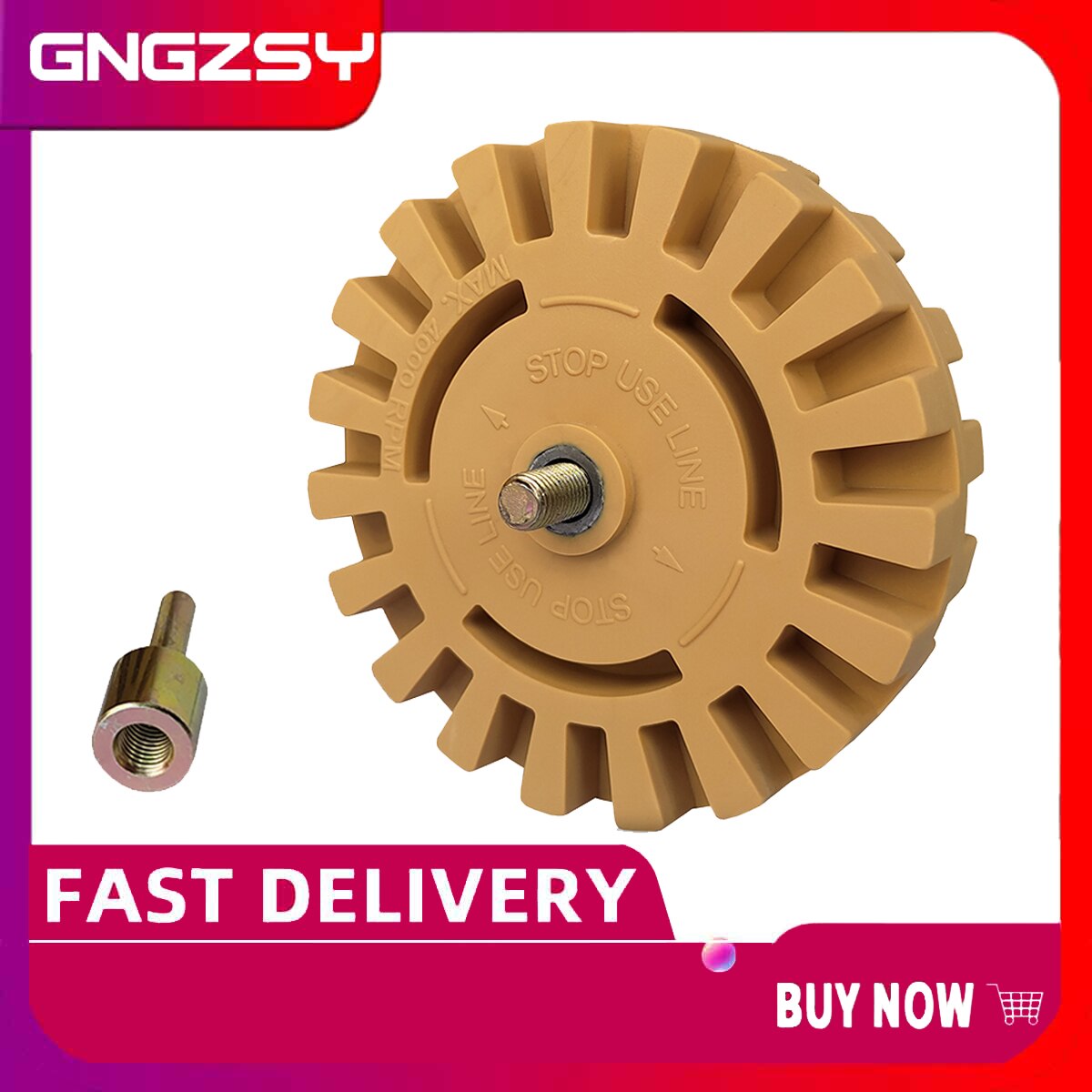 Decal Adhesive Remover Rubber Eraser Wheel 4 Inch Car Sticker Remover with Drill Adapter Kit and Tool Box E42