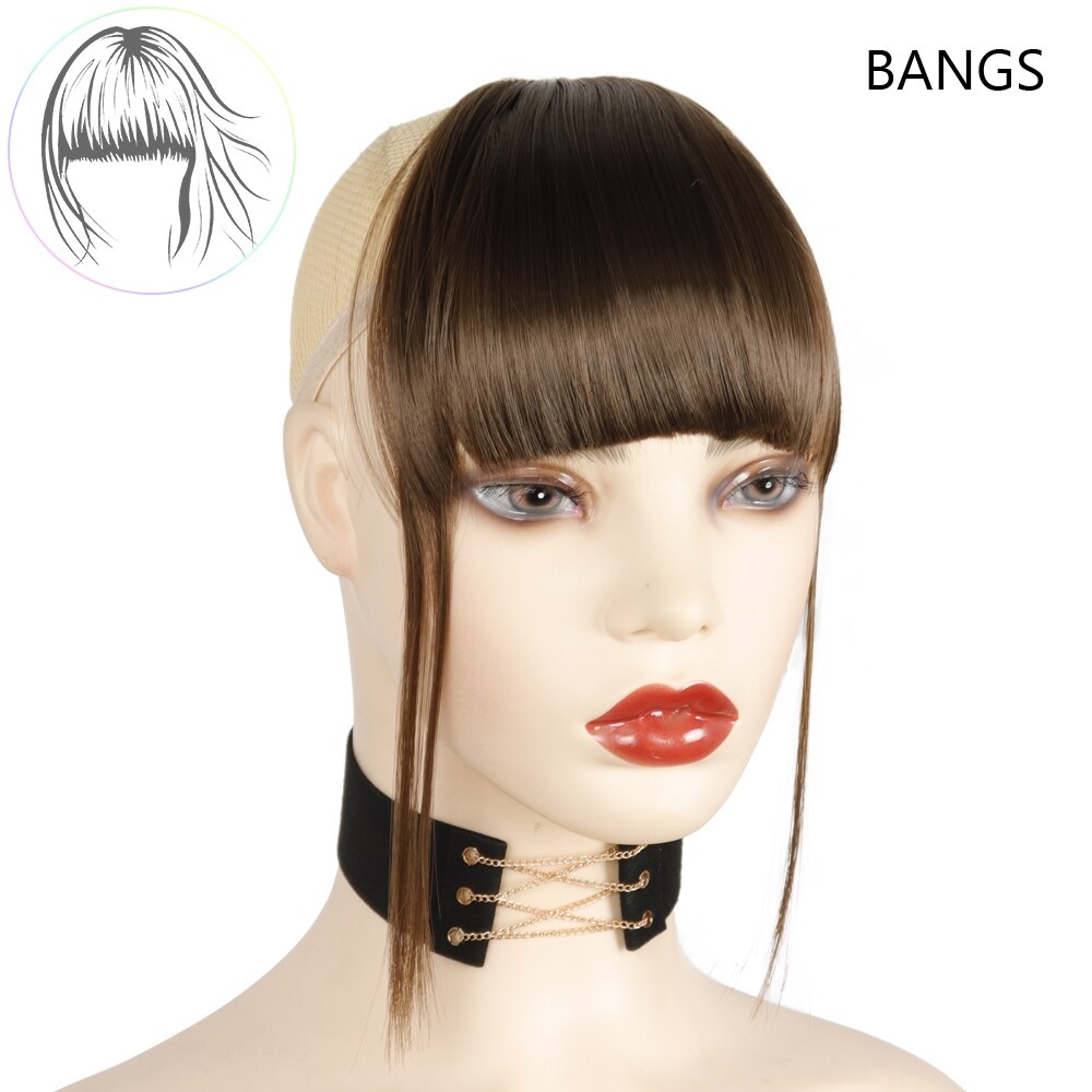Azqueen hair Bangs Clip In Bangs Front Neat Bangs Fringe Hair Women Clip In Hair clip Extension on hair accessories Bangs: D05-6k