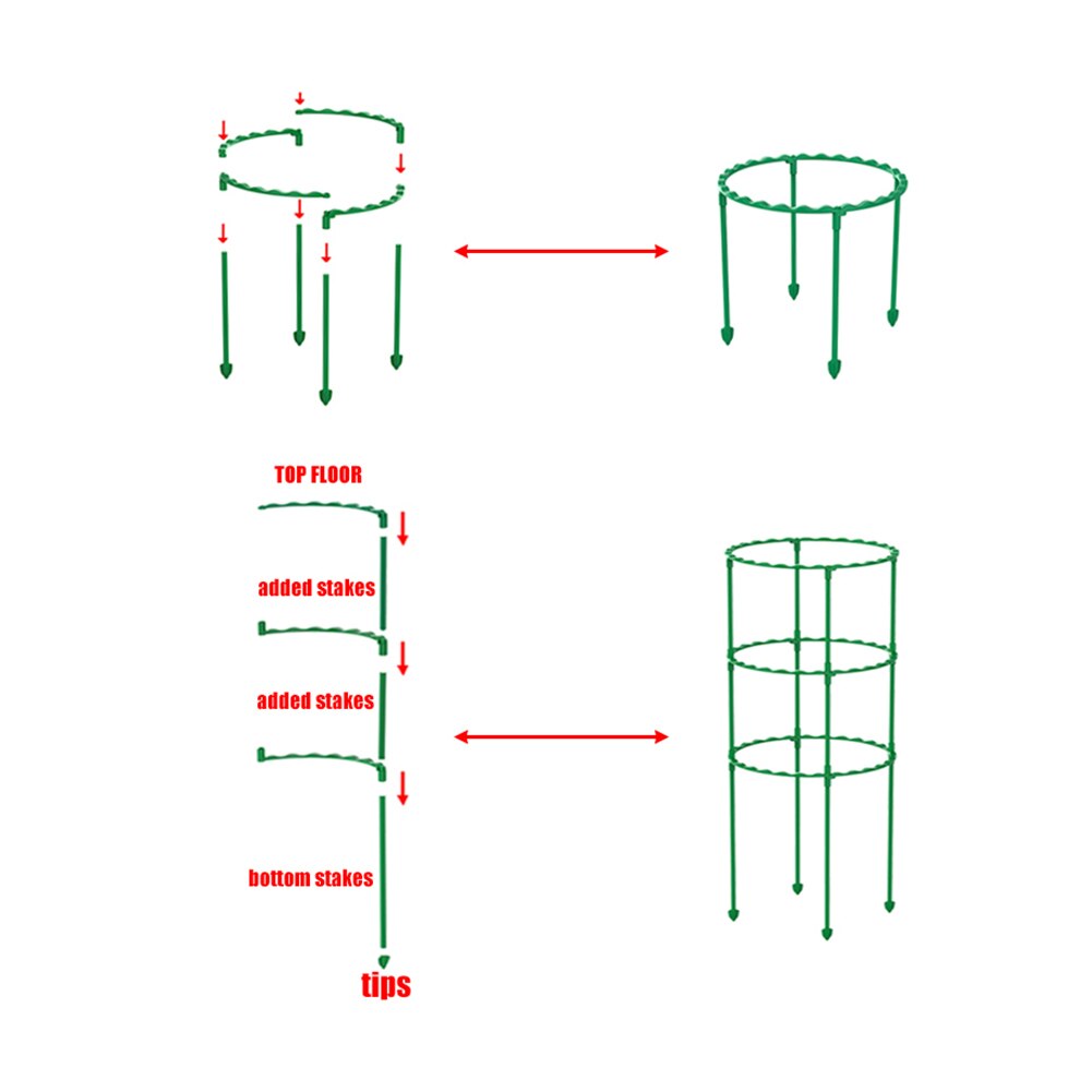 Support de vigne grimpante pour plantes en pot, cadre de Support en acier revêtu de plastique pour fleurs et légumes, outils de Support en treillis pour plantes décoratives, 1 pièce