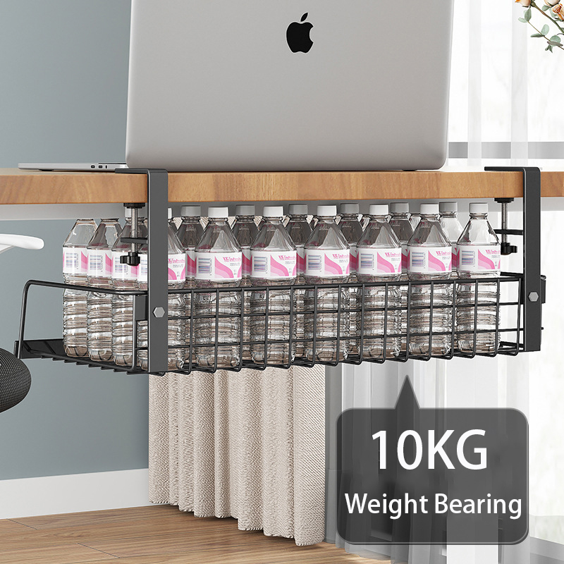 Verstelbare Opbergplank Onder Tafel Voor Opbergkoord, Stopcontact, Multifunctionele Keukenplank, Kastopbergplank, Gaatje