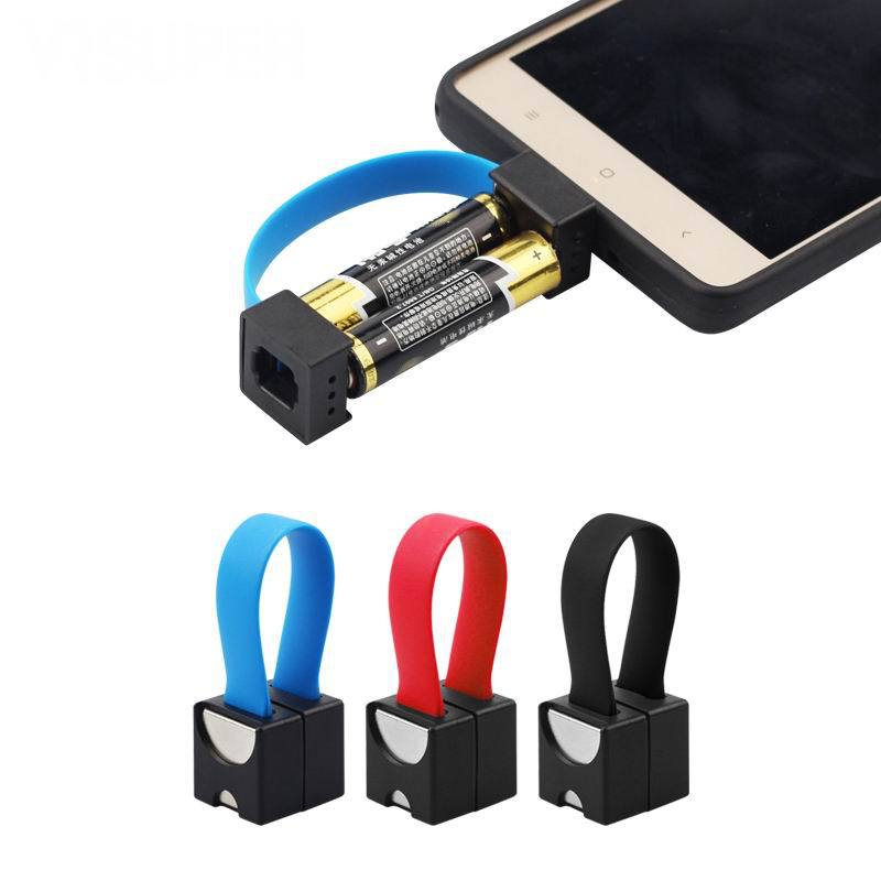 1Pc Portable Magnetic AA/AAA Battery Micro USB Emergency Charger for Android Phone