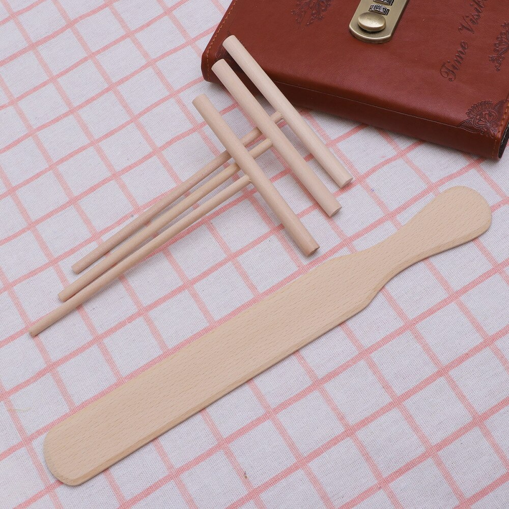 4 ustensiles de cuisson pour crêpes, étaleur à crêpes en bois et spatule, râteau à tortilla, outils d'étalement de pâte  + 3pc (1pc spatules en bois de hêtre