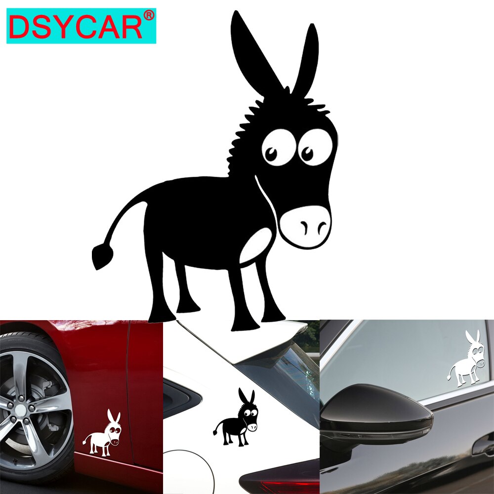 Dsycar 1Pcs Grappige Ezel Auto Stickers Decals Voor Auto Suv Truck Motorfiets Bumper Bagage Laptop Waterfles Telefoon Case