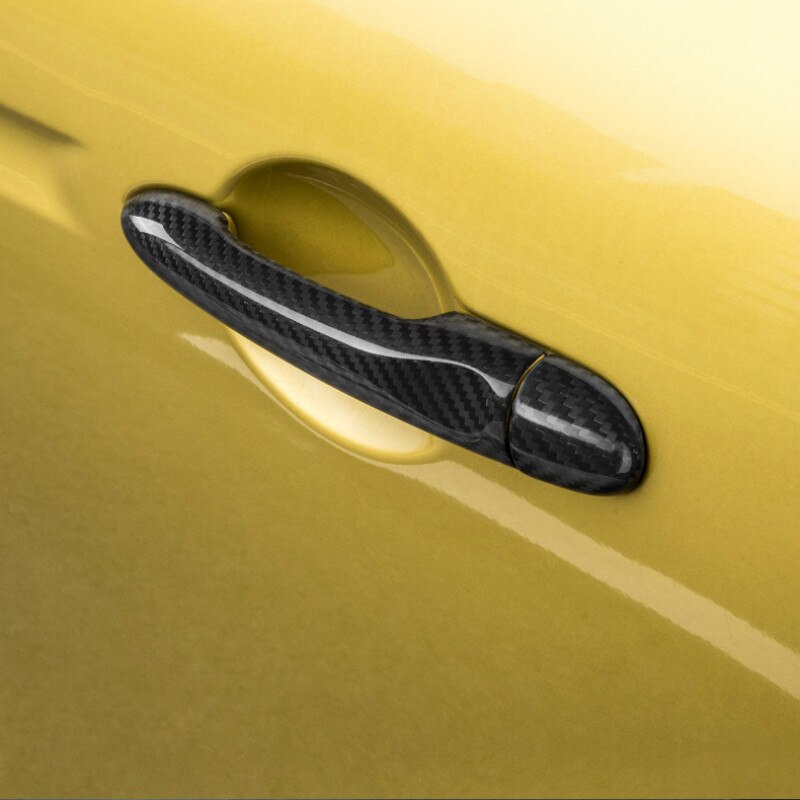 Til mercedes smart forfour 453 kulfiber bil dørhåndtag cover trim styling tilbehør