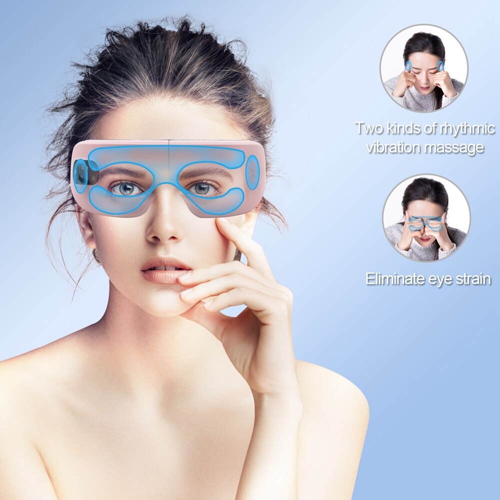 Electric Eye Massager Wireless Digital Eye Mask Compress Adjustable Elastic Band Vibration Massage Eye Relief Fatigue