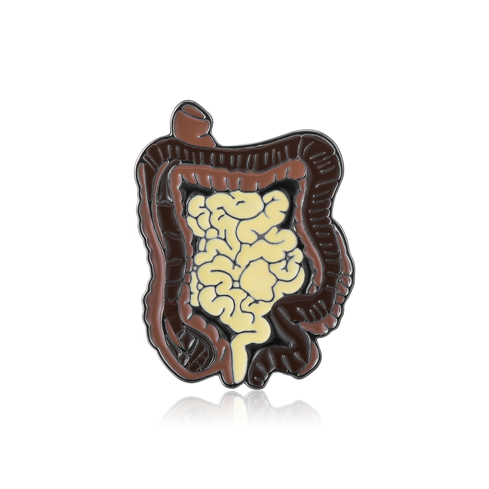 Hanreshe émail orgue broches broches anatomie médicale rein cerveau coeur crâne Badges médecine bijoux pour médecin infirmière: Pistolet noir plaqué