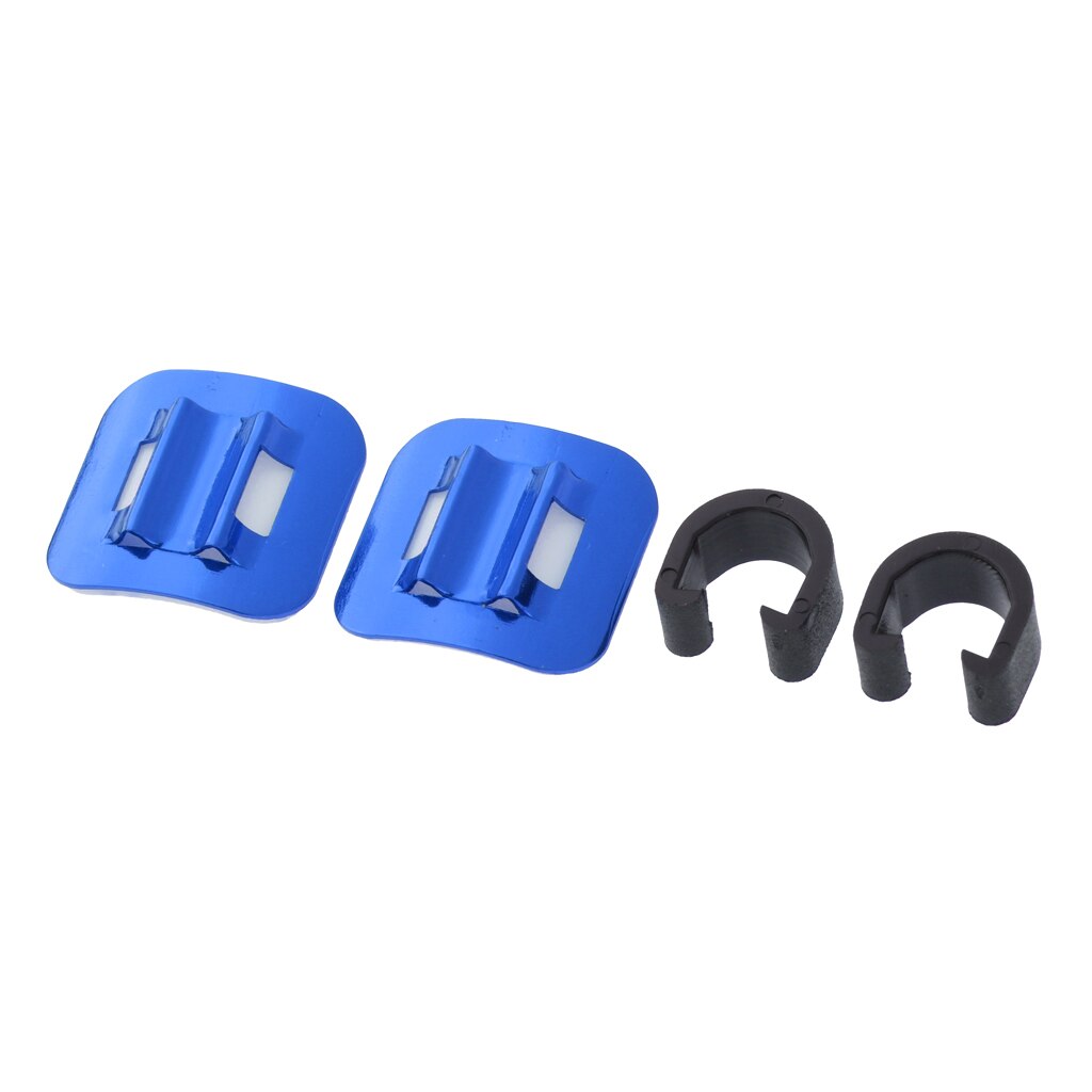 2 st cykel stick-on guide line clips växelkabel klämma fast mountainbike vajerhållare: Blå