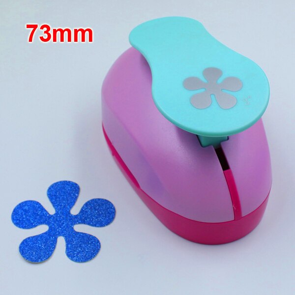 7cm Circle Round Flower Leaf Paper Craft Hole Punch Tool Card DIY Scrapbook Cutter Kids Scrapbook Manual Punch Embossing Cutter: Fiveflower