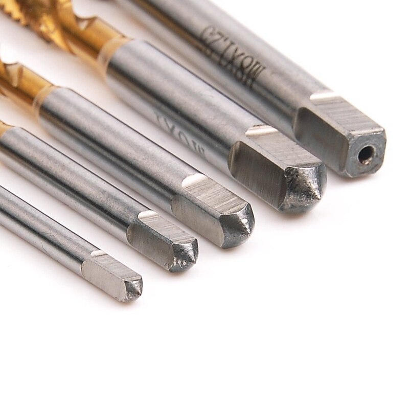 Spiral Pointed Taps Tapping Thread Forming Tap Hss 5Pc Metric Spiral Fluted Machine Screw Tap M3 M4 M5 M6 M8