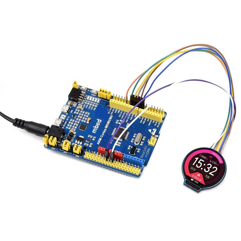 Écran LCD rond de 1.28 pouces, Module de Communication SPI GC9A01, rvb 65K, Support de couleur Raspberry
