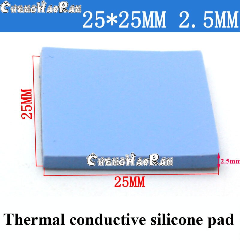 Disipador de calor de CPU GPU, almohadilla de silicona conductora de refrigeración, 30mm * 30mm * 0,5/1,0/1,5/2,0/2,5/3,0mm, almohadilla térmica de , 1 unidad: E