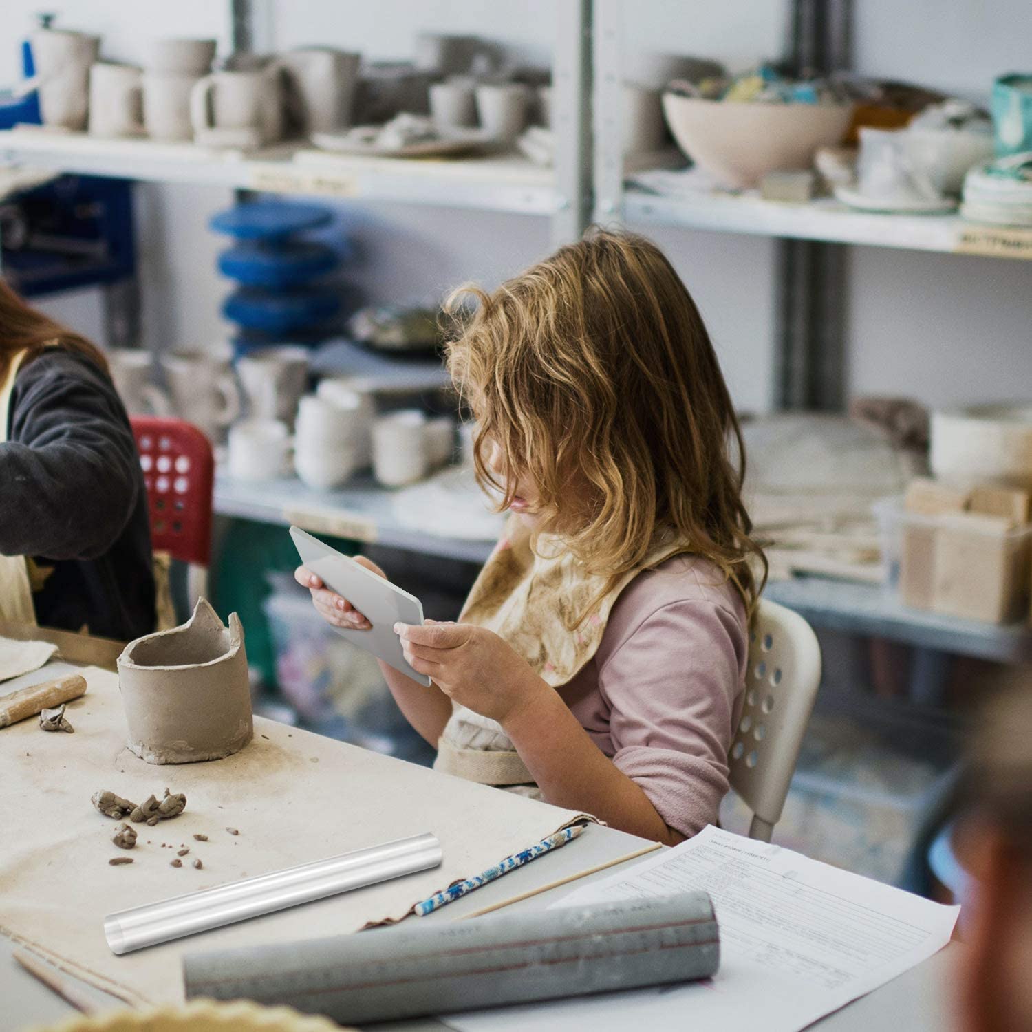 Polymer Clay Tool Flexible Carbon Steel Cutter Blade Acrylic Roller Sheet Backing Board for DIY Shaping Modelling Sculpting Tool