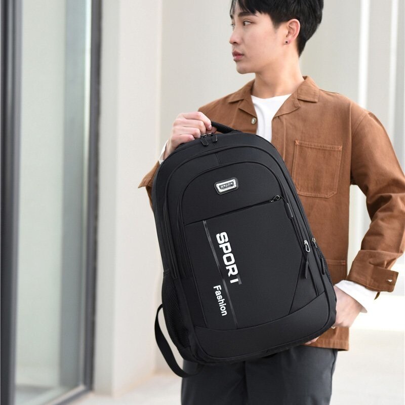 Nylon Men's Laptop Backpack Large Capacity Computer Travel Backpacks Leisure Student School Bag