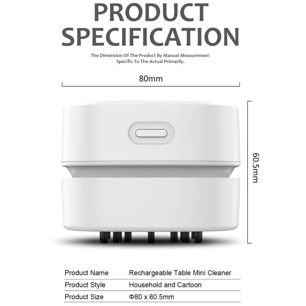 Desktop Vacuum Cleaner Automatic Cleaning Manual Vacuum Cleaner Compact Mini Desktop Cleaning Robot Dust Collector