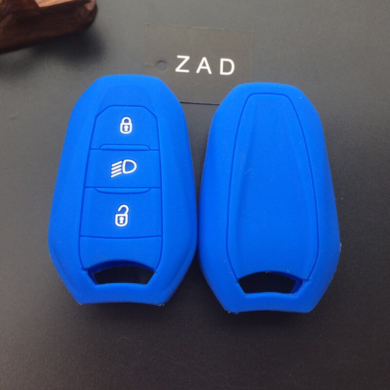 ZAD silicone rubber car key fob case cover holder shell for Peugeot 308 508 3008 4008 5008 for Citroen smart remote key