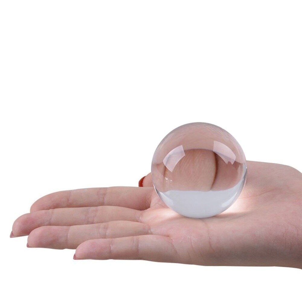3cm krystalkugler fotografering prop meditation bold kontakt jongleringsglas kugle display (gennemsigtig hvid)