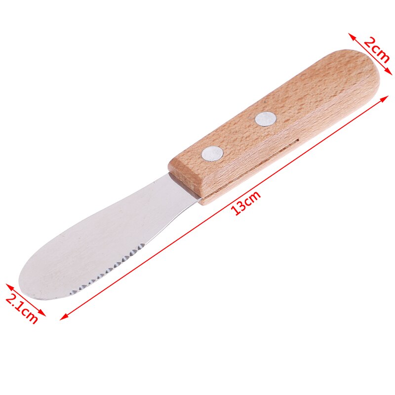 Sandwich Spreader Butter Cheese Slicer Knife Stainless Steel Spatula Kitchen Tool with Wooden Handle