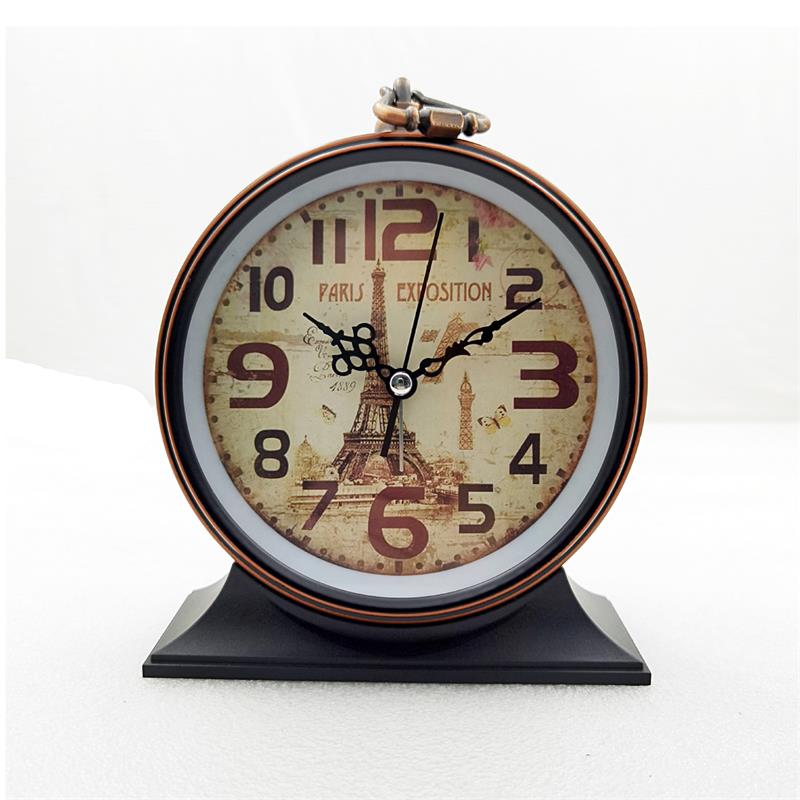 Retro Style Metal Alarm Clock Students Children's Birthday Bedroom Ornaments Desk Alarm Clock