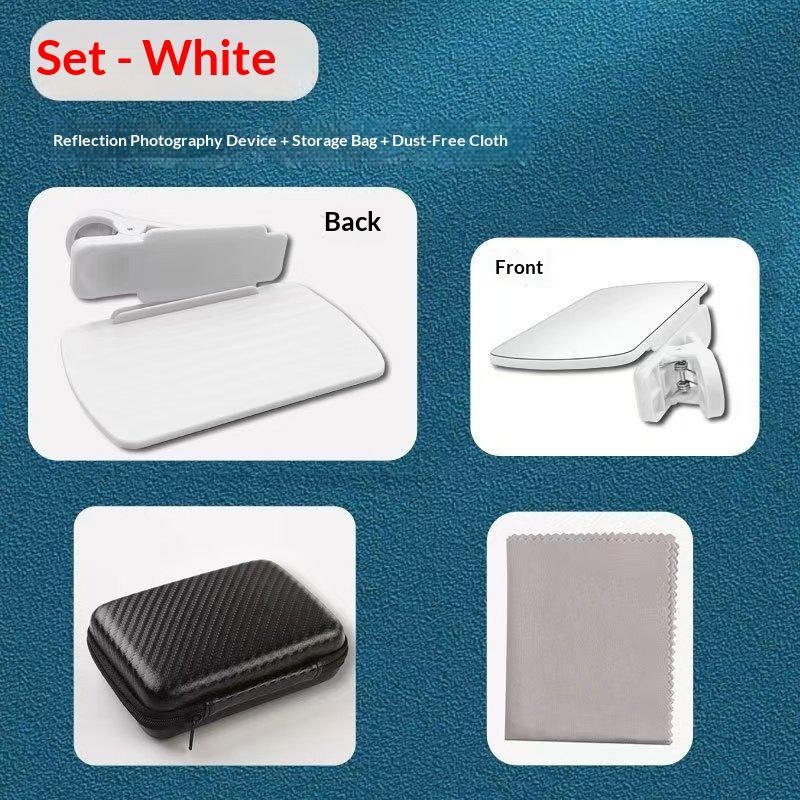 Adjustable Smartphone Camera Mirror Reflection Clip HD Glass Reflection Mirror For Outdoor Travel Phones Photography Shooting: green