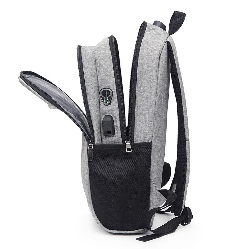 Usb unisex rygsæk bogtasker til skole rygsæk afslappet rygsæk daypack oxford lærred laptop mand rygsække