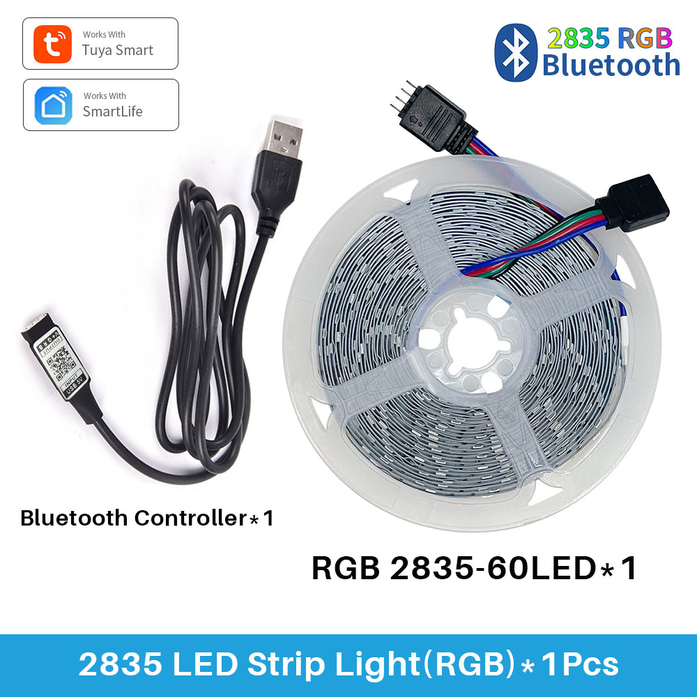 Tuya Bluetooth Smart Led Strip Lights RGB 2835 5V USB Smart Life App Control for Desktop Screen TV BackLight Flexible Diode Tape: Default Title