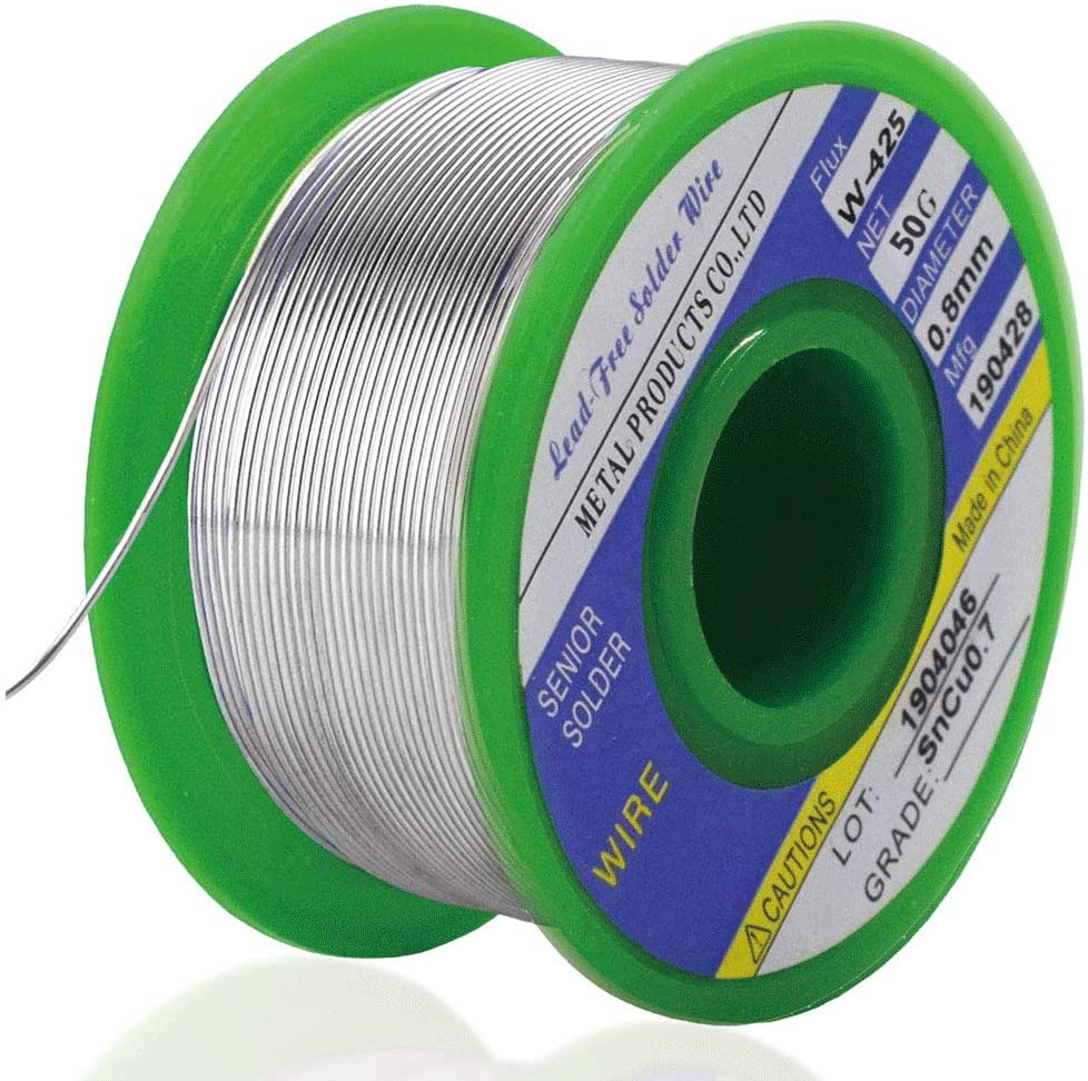 Solder Wire Tin 63/37 soldering Lead-free Low melting 0.8mm Rosin Core Flux1.8%~ 2.4%