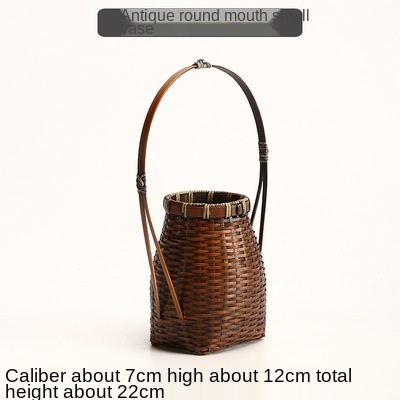 BAODETEA fiore di bambù cerimonia del tè decorazione cinese Zen sala da tè studio Hotel bambù tessitura composizione floreale cesto di fiori: B