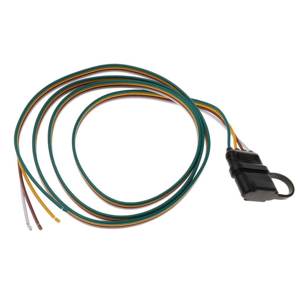 152cm 4 Pin RV Trailer Wiring Plug Adapter Flat Wire Connector