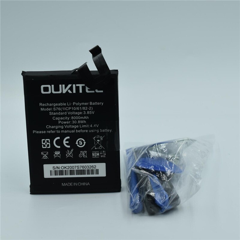 production date for OUKITEL WP7 battery 5000mAh Long standby time High capacity for OUKITEL S76 battery