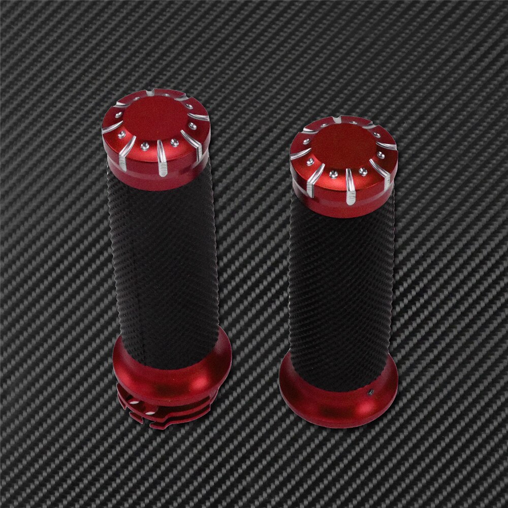 Handgrepen Motorfiets Antislip Handvat Bar Stuur Grip End Cover Cap Handgrepen Voor Suzuki V-STROM DL650 2004-2023 2019 2018 2022 2021 (Color : Rot