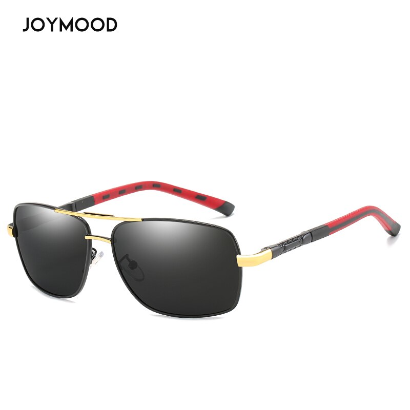Joymood Zonnebril Mannen Gepolariseerde Aluminium Magnesium Zonnebril Voor Mannen Coating Driving Goggles: Black Gold Black