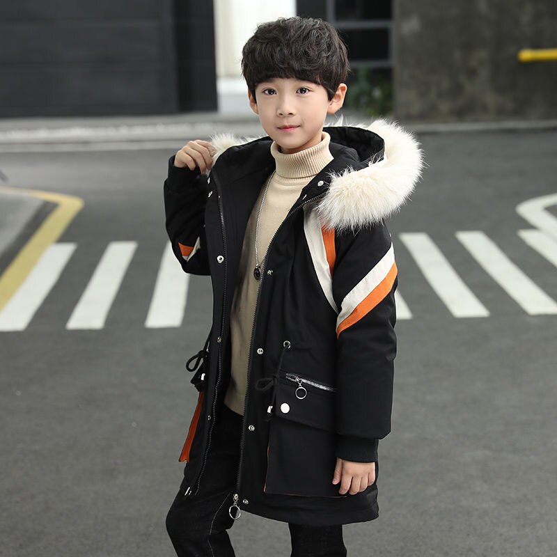 Meninos inverno acolchoado outerwear crianças longo engrossado quente para baixo jaquetas acolchoadas 2020 novas jaquetas de inverno roupas dos miúdos 10 11 anos