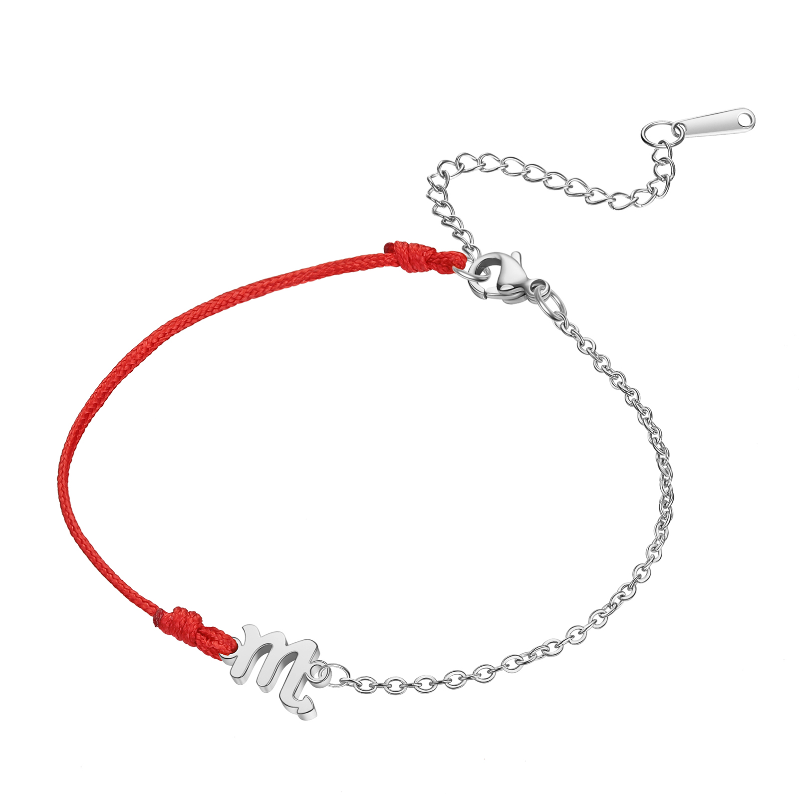 Zodiac Armband Rvs Hanger Armband Rope Chain Verstelbare Armband Voor Vrouwen Sieraden Bruidsmeisje