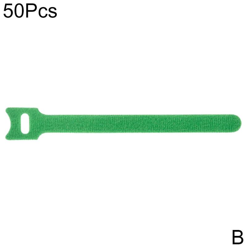 Fixed Cable Tie Adjustable, Magic Cable Management Hook And Tape Tape, Loop V7A9: green