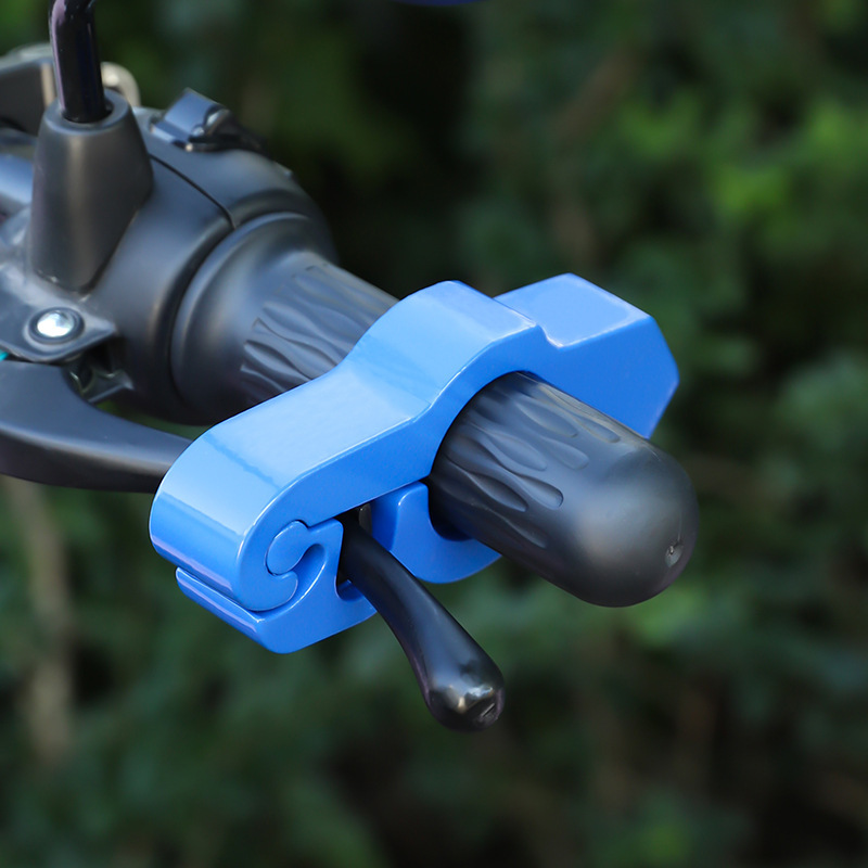Blocco manubrio moto Maniglia freno manubrio Blocco solido Imitando Ruba Blocco Tirare Asta ATV Dirt Street Bikes Antifurto: Blu