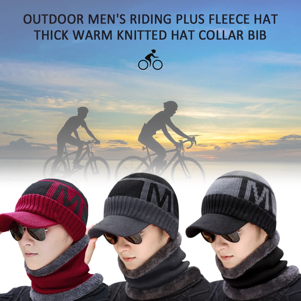 Classic Men Cycling Bike Wear Hats Breathable Bicycle Caps Free Size Outdoor Sports Ski Warm Simple Visor Knitted Casual Hats