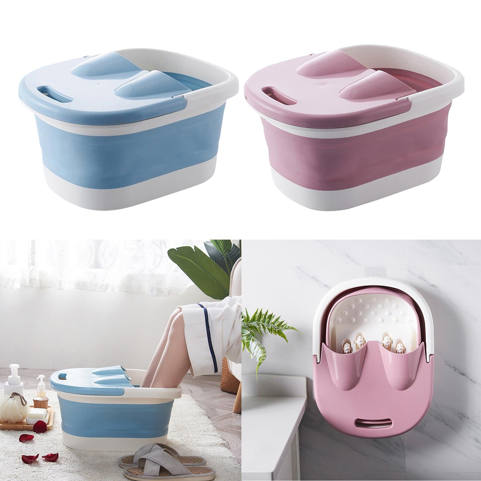 Pie bañera de baño de pie bañera en casa Spa Tina para pedicura portátil plegable de baño de pie de cumpleaños de Año