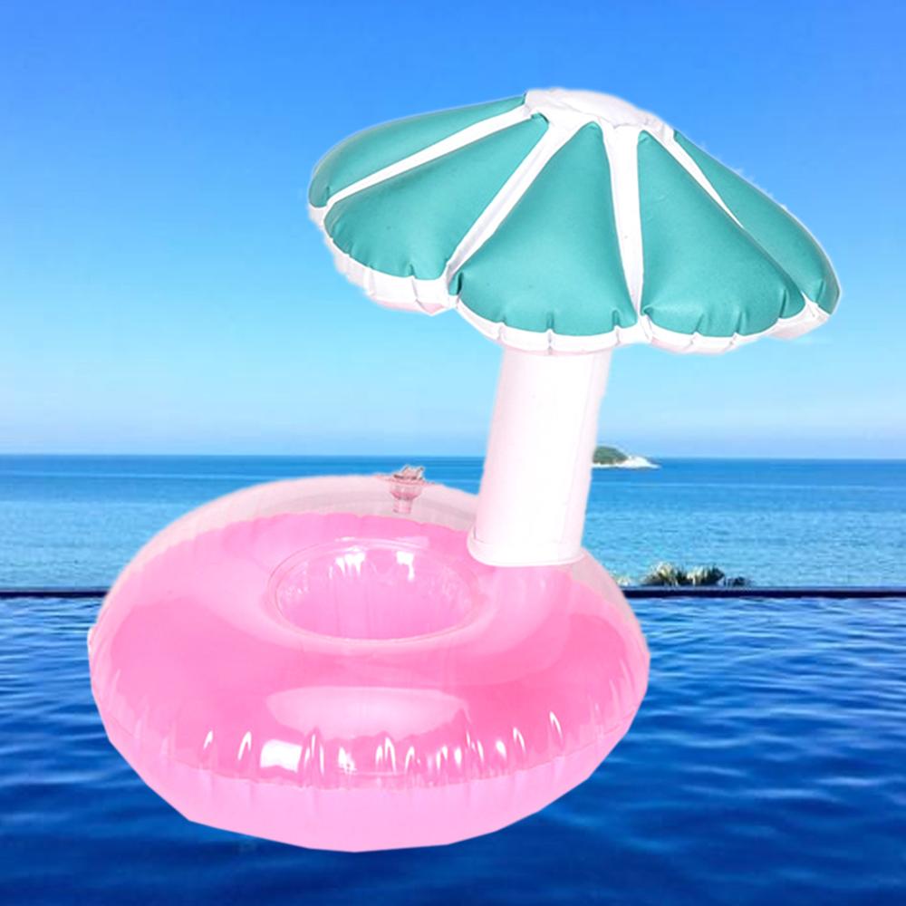 Inflatable Coaster Mushroom Seat Small Umbrella Cup Holder Milk Tea Floating Children Water Beach Toys