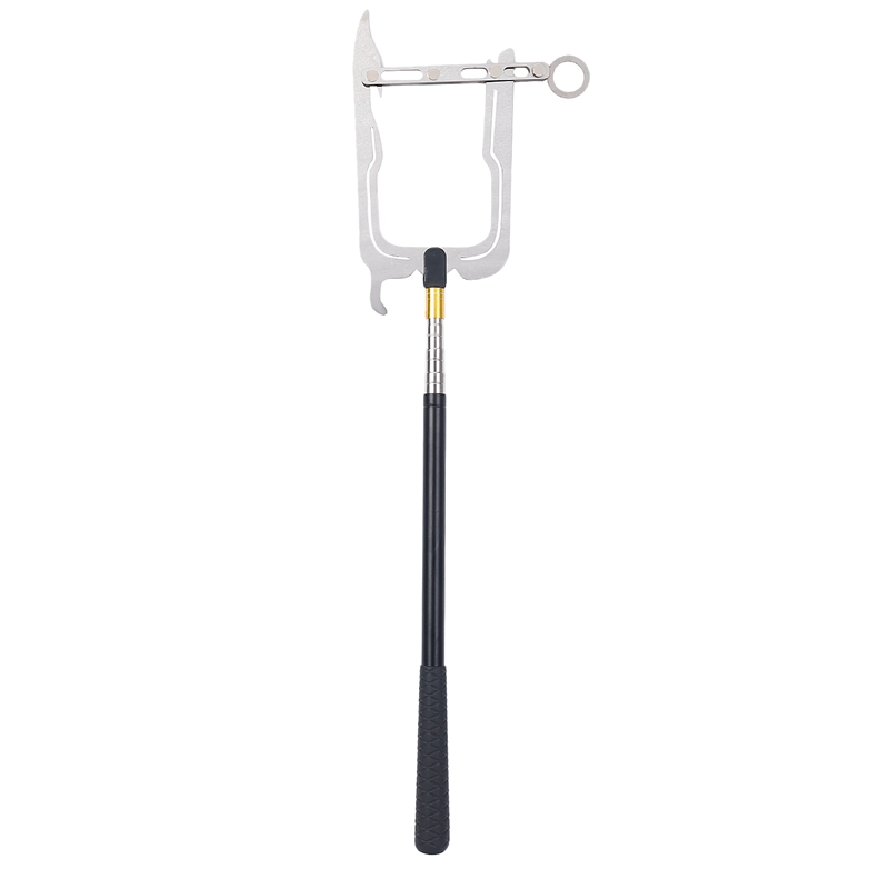Multifunctionele Boot Haak, Metalen U-Vormige Lange-Afstand Threader Telescopische Boot Pole Met Haak Voor Outdoor Docking: Default Title