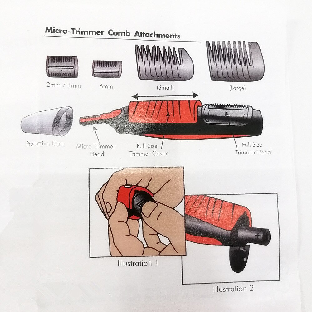 Micro precisante ceja, oreja Trimmer nariz eliminación Clipper máquina de afeitar eléctrico Personal cuidado de la cara de pelo Trimer con luz LED