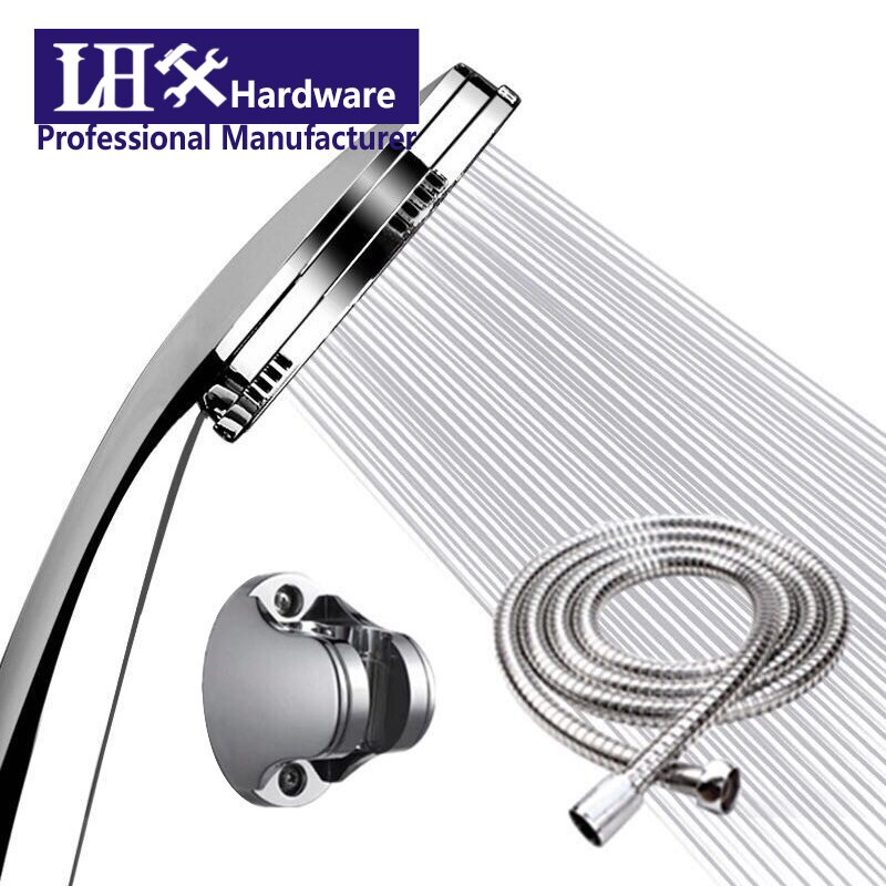 Cabezal de Ducha de mano presurizado, alcachofa de ahorro de agua, ABS cromado, LHX XY91 H