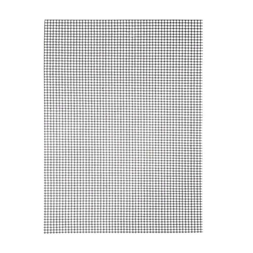 1 Pcs BBQ Grill Mesh Mat Reusable Sheet Resistant Non-Stick Barbecue Bake: Black