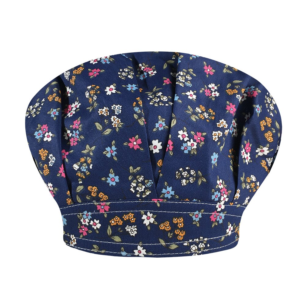 Adjustable cooking hat for men and women kitchen cafes elastic berets catering cooking caps printed work caps chef hat Long hair: photo9