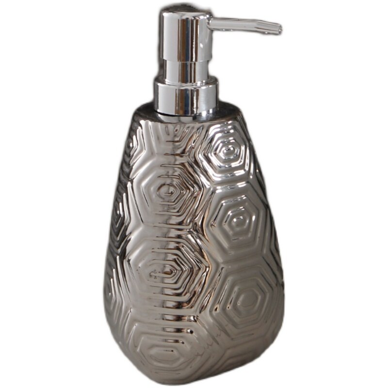 Silver Portable Liquid Soap Dispensers Retro Ceramic Bathroom Accessories Shower Gel Shampoo Bottles: E