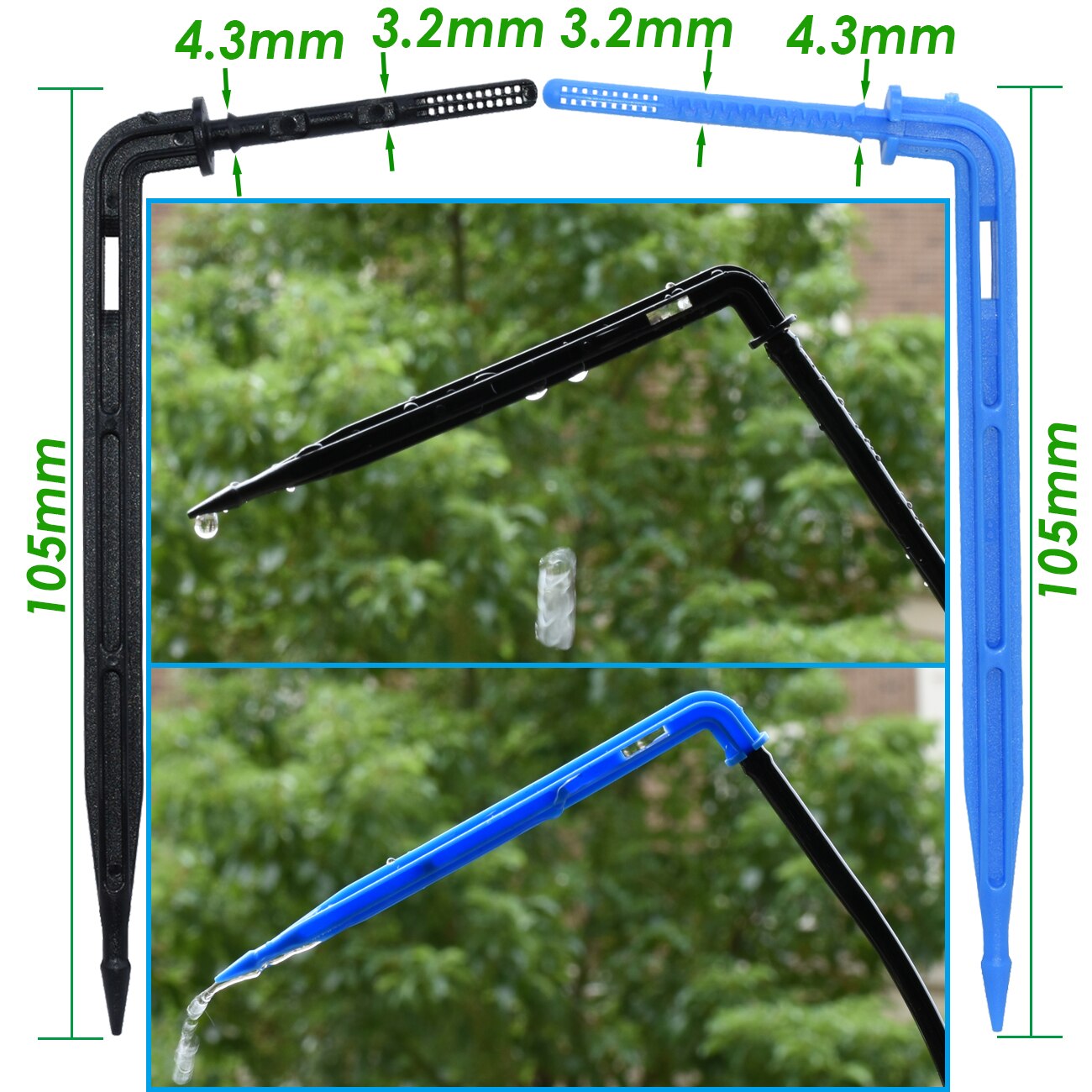 KESLA 4L/H arrow drip system emitter 4-way drip arrow Dripper Greenhouse Irrigation system water garden 40sets 20sets 10set