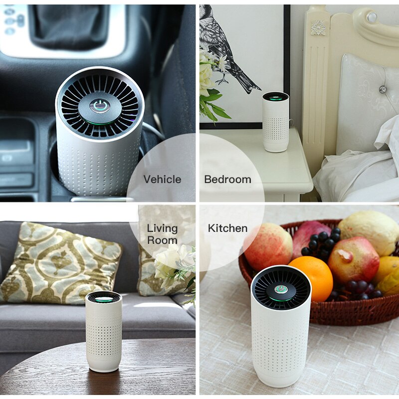 SOONICK Car Air Purifier Smart Sensor Mini Air Purifier Automatic Speed Adjusted USB Portable Auto Air Freshener For Car Home