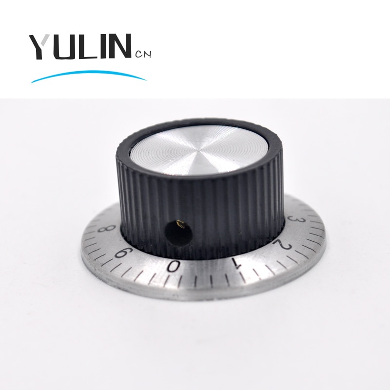 10pcs/lot C2 A Type 360 Degree Scale Dials 10 Turn Concentric Volume Switch Control Rotary Digital Potentiometer Knob 6mm Shaft