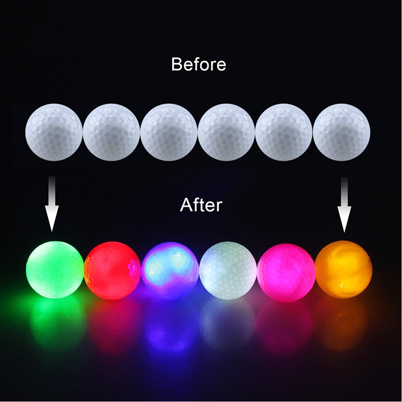 CRESTGOLF – balles de Golf Led, toujours lumineuses et durables pour jouer la nuit, 6 couleurs