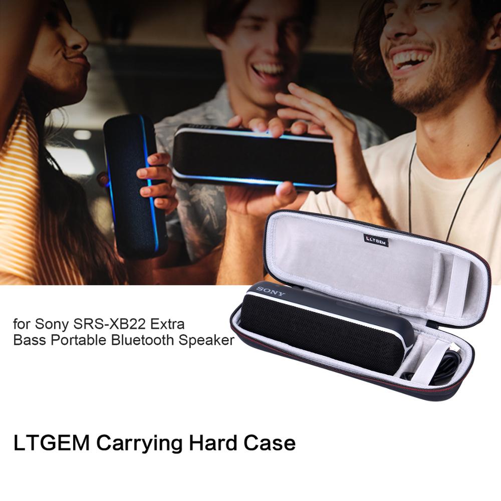 Ltgem vattentätt eva hårt fodral för sony srs -xb22 extra bas bärbar bluetooth-högtalare