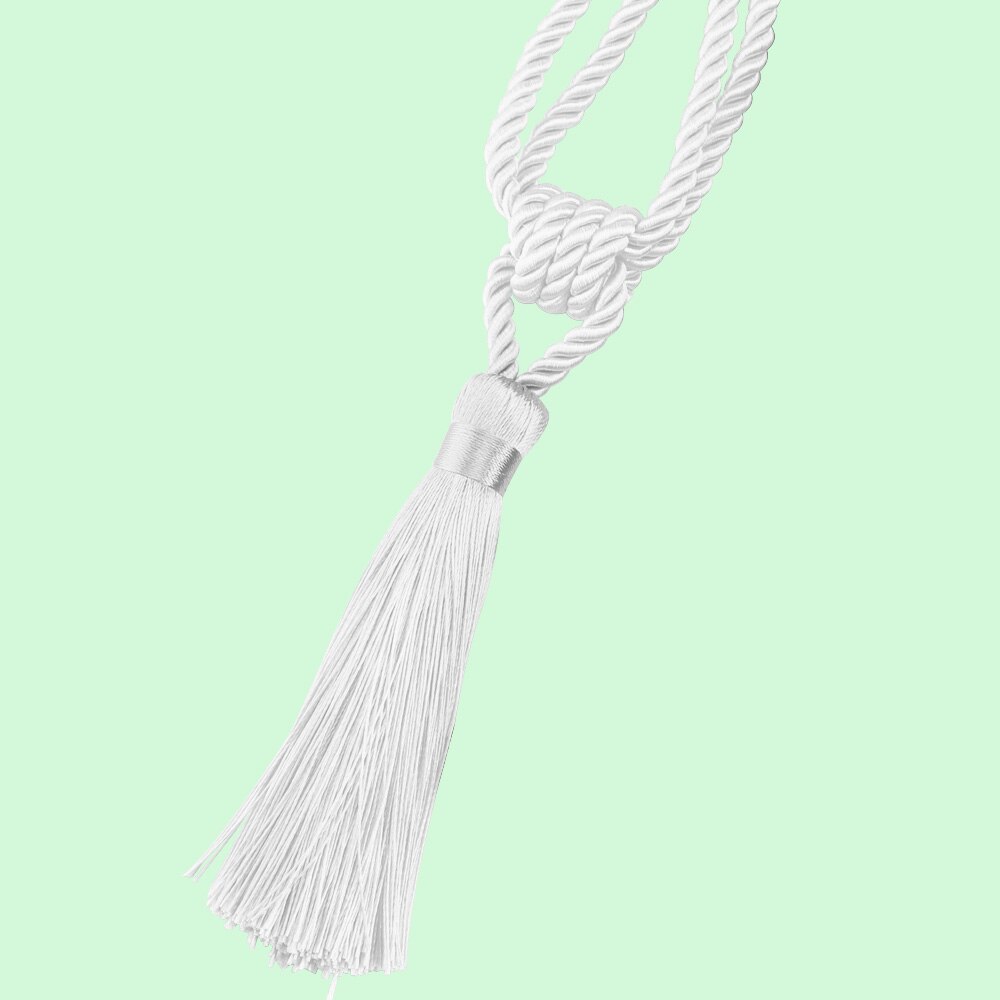 2 Stuks Gordijn Tiebacks Kwastje Gordijn Clips Touw Vastzetmogelijkheden Terugloopsper Woonaccessoires Decoratieve: white